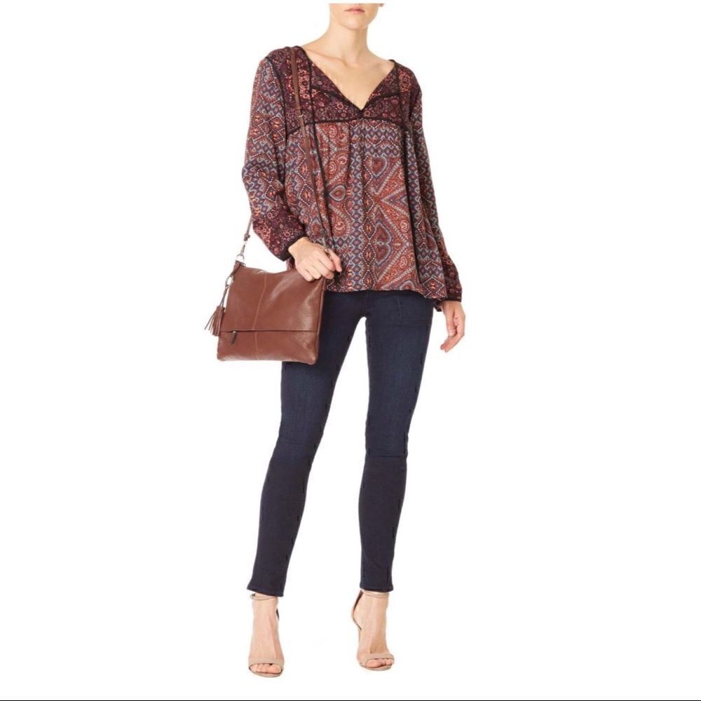 New! Sanctuary Patchwork Boho Top Sz S